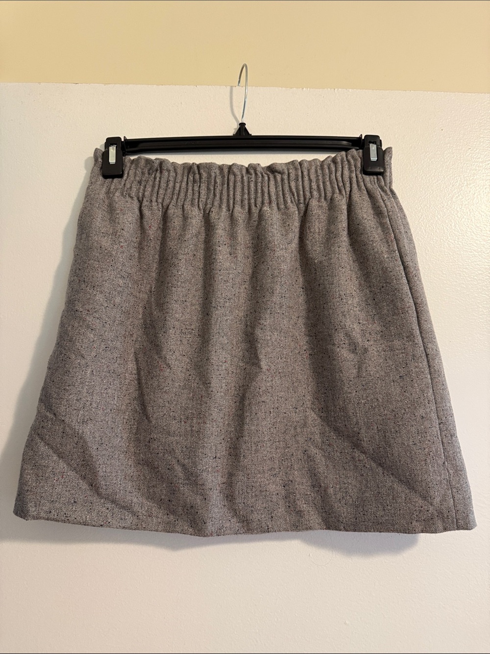 J. Crew Gray Elastic-Waist Mini Skirt